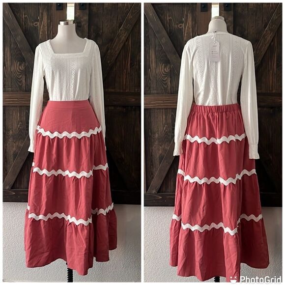 New Shabby Chic bohemian Beautiful long Maxi Boho Skirt Only - Picture 3 of 9